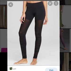 Alo large black mesh crop legging